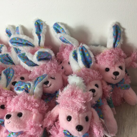 Lot of 14 Way to Celebrate Easter Small Puppy with Bunny Ears Stuffed Plush Toy - Picture 3 of 11